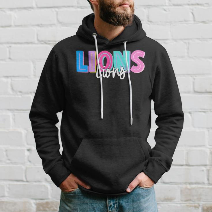 Lions Colorful School Spirit Hoodie Gifts for Him
