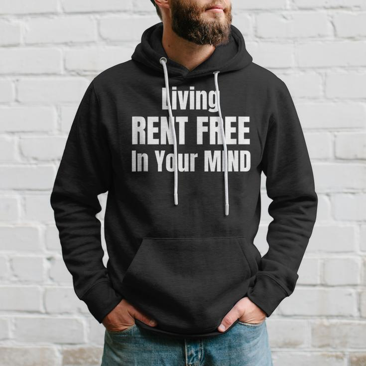 Living Rent Free In Your Mind Funny Thoughts Thinking About Hoodie Gifts for Him