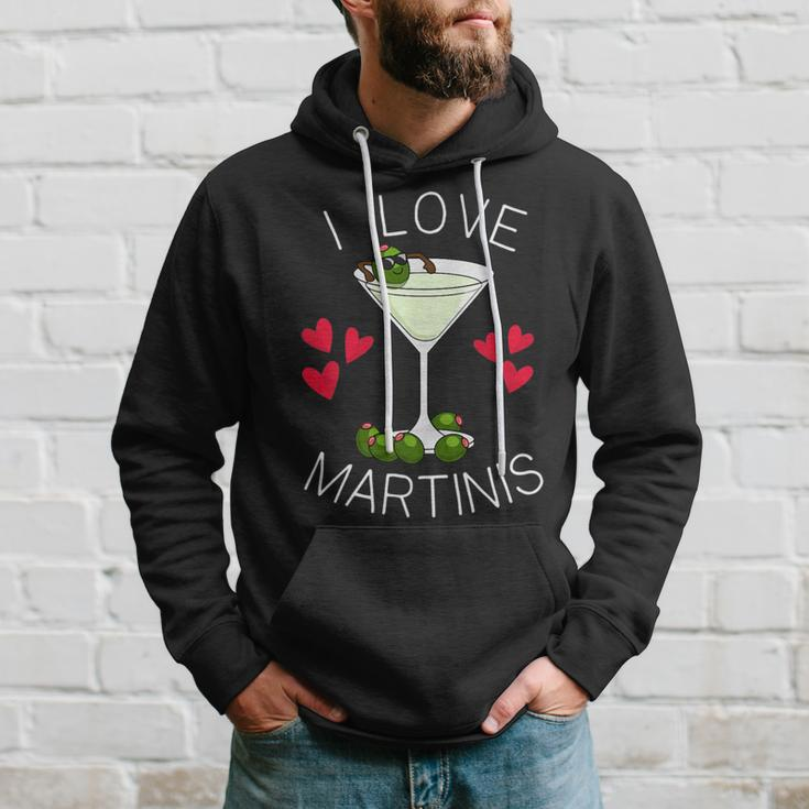I Love Martinis Dirty Martini Love Cocktails Drink Martinis Hoodie Gifts for Him