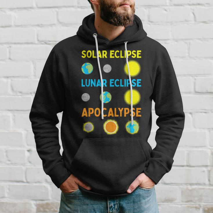 Lunar Solar Eclipse And Apocalypse Science Hoodie Gifts for Him