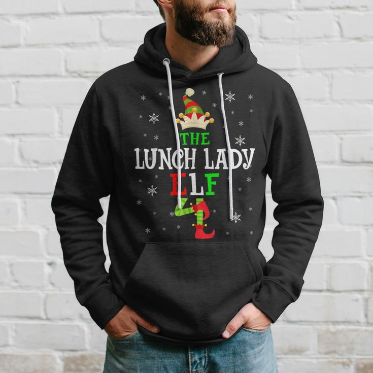 The Lunch Lady Elf Christmas Elf Party Matching Family Group Hoodie Gifts for Him