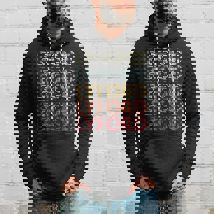 Lyford Texas Lyford Tx Retro Vintage Text Hoodie Gifts for Him