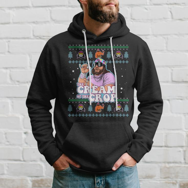 Macho-The Cream Of The Crop Wrestling Ugly Christmas Hoodie Gifts for Him