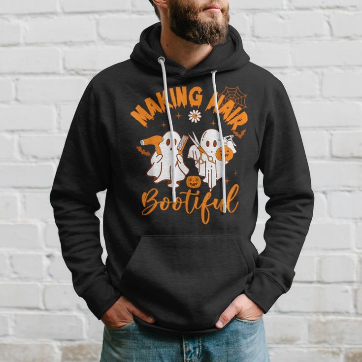 Making Hair Bootiful Ghost Hairdresser Hairstylist Halloween Hoodie Gifts for Him