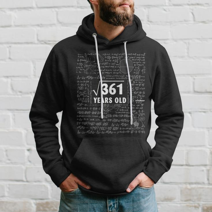 Math Geek Square Root Of 361 19Th Birthday 19 Years Old Math Funny Gifts Hoodie Gifts for Him