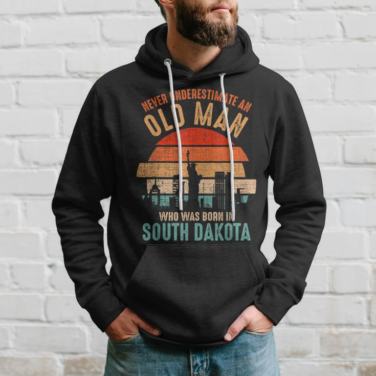 Mb Never Underestimate An Old Man Born In South Dakota Hoodie Gifts for Him
