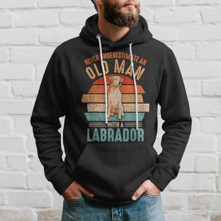 Mb Never Underestimate An Old Man With A Labrador Hoodie Gifts for Him
