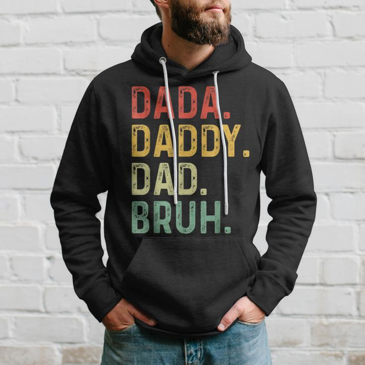 Men Dada Daddy Dad Bruh Fathers Day Vintage Funny Father Hoodie Gifts for Him