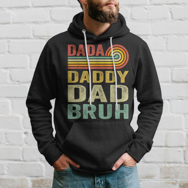 Men Dada Daddy Dad Father Bruh Funny Fathers Day Vintage Hoodie Gifts for Him