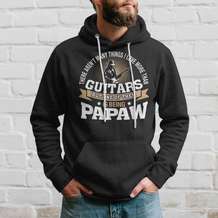 Mens Being Papaw I Love More Than Guitars Guitar Papa  Hoodie Gifts for Him