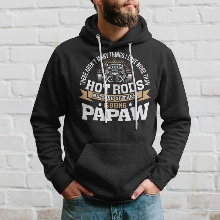 Mens Being Papaw I Love More Than Hot Rods Hot Rod Papa Hoodie Gifts for Him