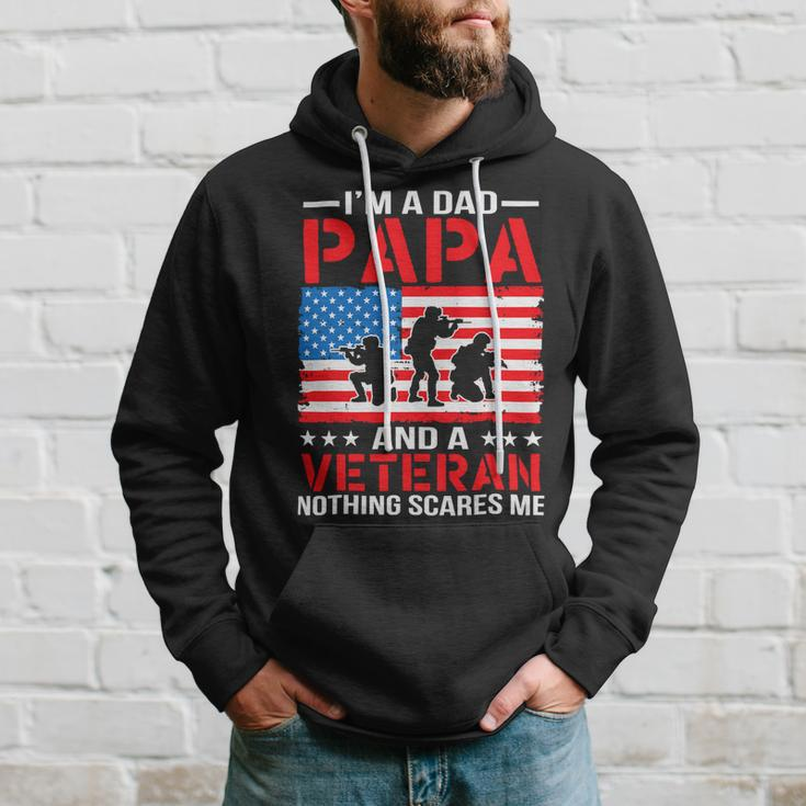 Mens Im A Dad Papa And A Veteran For Dad Fathers Day Grandpa 22 Hoodie Gifts for Him