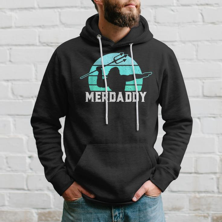 Merdaddy Security Merman Mermaid Daddy Fish Fathers Day Hoodie Gifts for Him