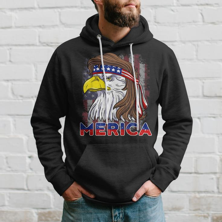 Merica Eagle Mullet American Flag Usa 4Th Of July Hoodie Gifts for Him
