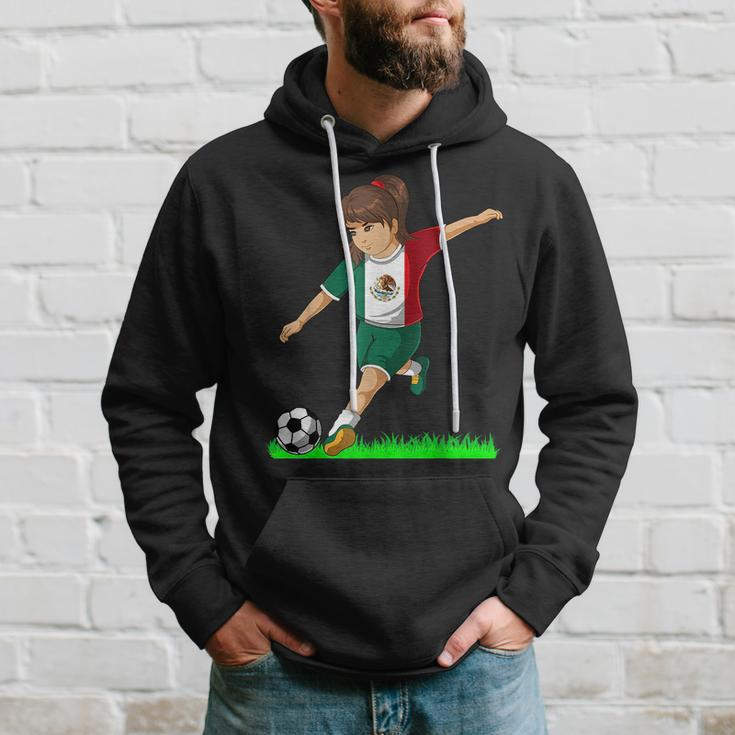 Mexican Soccer Girl Mexico Flag Jersey Football Fans Hoodie Gifts for Him