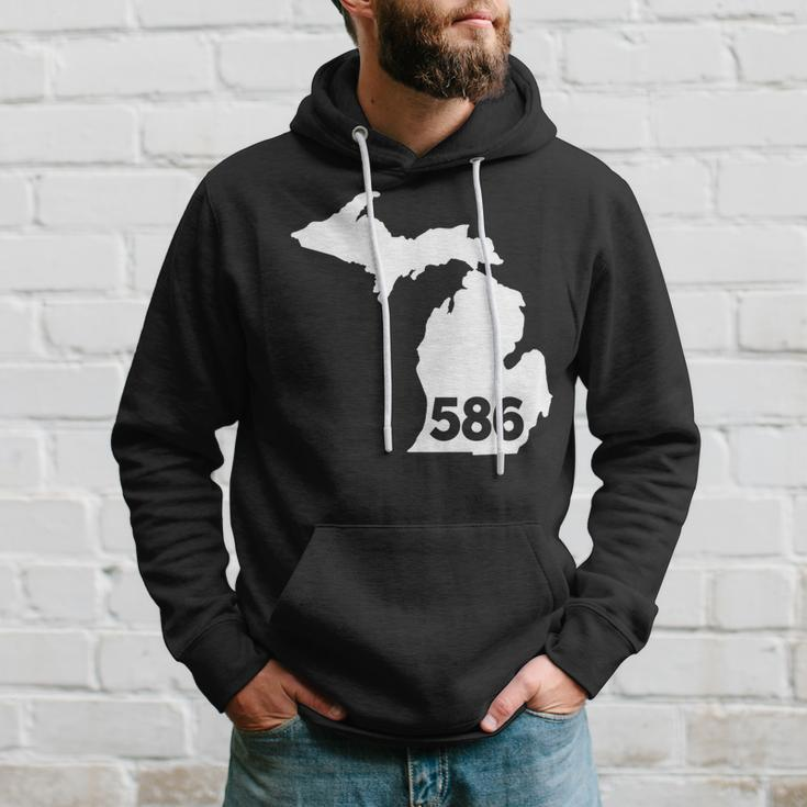 Michigan 586 Area Code Hoodie Gifts for Him