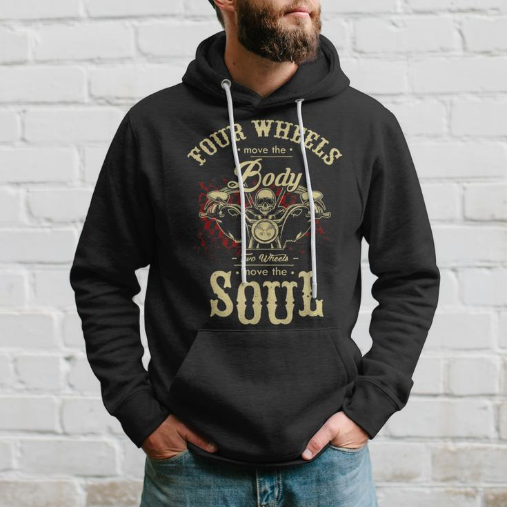 Motorcycle Bike Four Wheels Move Body Two Move Soul Hoodie Gifts for Him