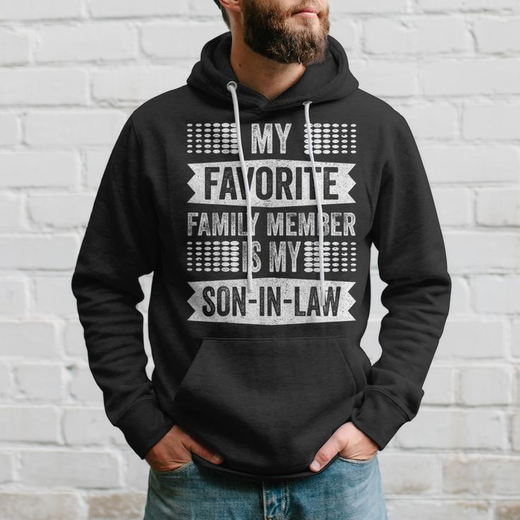 My Favorite Family Member Is My Son In Law Humor Retro Funny Hoodie Gifts for Him