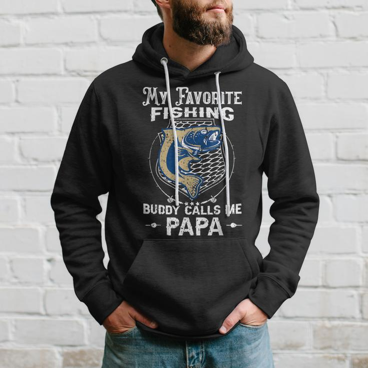 My Favorite Fishing Buddy Calls Me Papa Fish Father Day Hoodie Gifts for Him