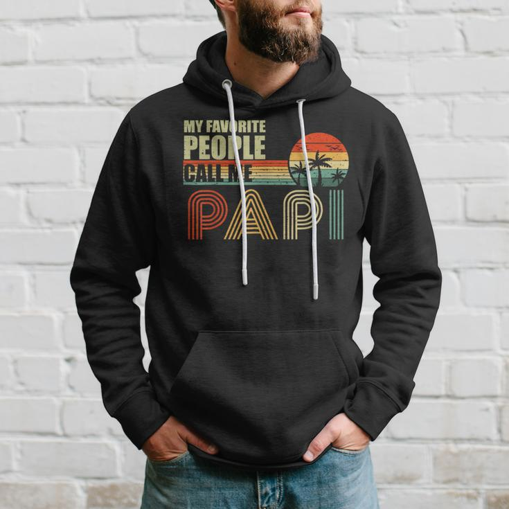 My Favorite People Call Me Papi Vintage Fathers Day Hoodie Gifts for Him