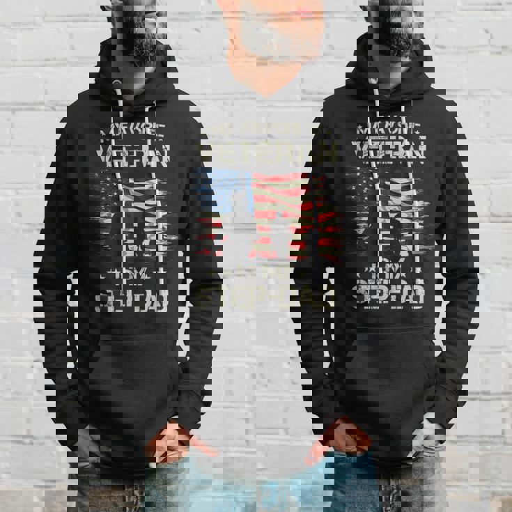 My Favorite Veteran Is My Step Dad For Father Veterans Day Hoodie Gifts for Him
