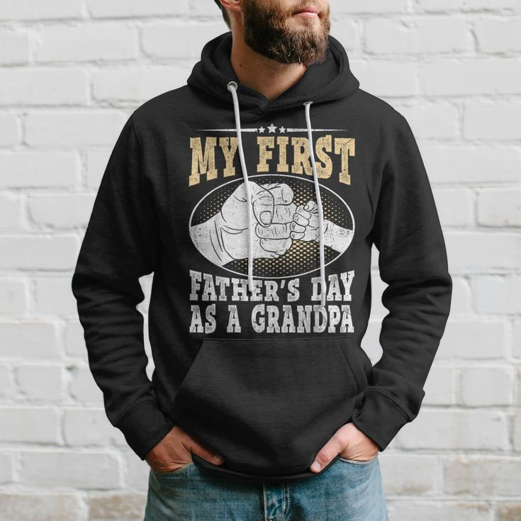 My First Fathers Day As A Grandpa Grandfather Fathers Day Hoodie Gifts for Him