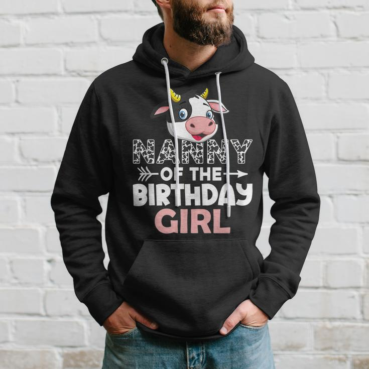 Nanny Of The Birthday Girl Cows Farm Cow Nanny Hoodie Gifts for Him