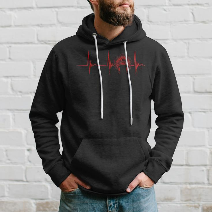 Native American Headdress Indian Chief Heartbeat Ekg Pulse Hoodie Gifts for Him
