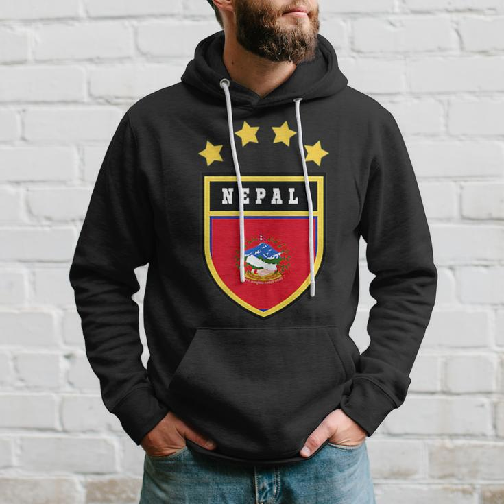Nepal Pocket Coat Of Arms National Pride Flag Hoodie Gifts for Him
