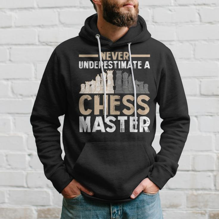Never Underestimate A Chess Master Chess Pieces Chess Lover Hoodie Gifts for Him