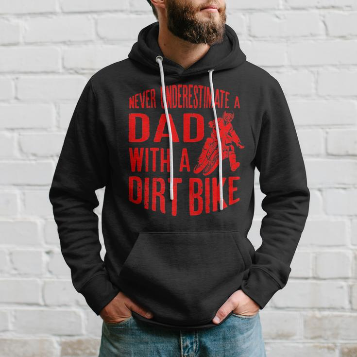 Never Underestimate A Dad With A Dirt Bike Funny Gift Gift For Mens Hoodie Gifts for Him