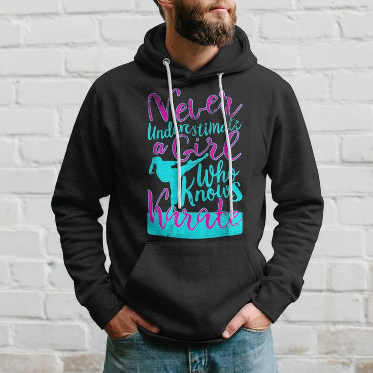 Never Underestimate A Girl Who Knows Karate Gift For Girls Karate Funny Gifts Hoodie Gifts for Him