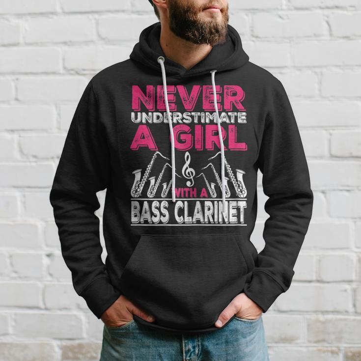 Never Underestimate A Girl With A Bass Clarinet Bass Funny Gifts Hoodie Gifts for Him