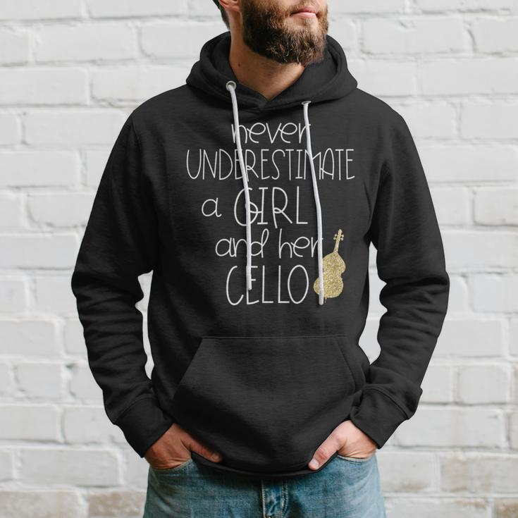 Never Underestimate A Girl With A CelloCello Gift Hoodie Gifts for Him