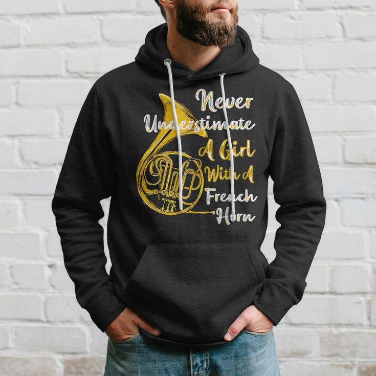 Never Underestimate A Girl With A French Horn Gift Hoodie Gifts for Him