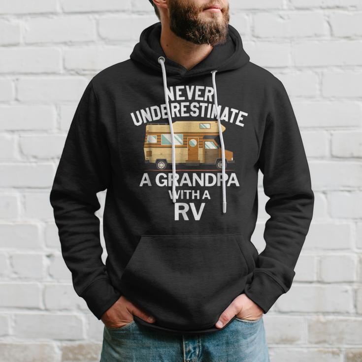 Never Underestimate A Grandpa With A Rv Funny Hoodie Gifts for Him