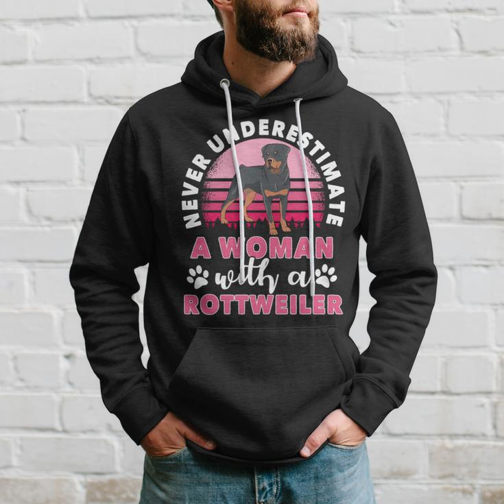 Never Underestimate A Man With A Rottweiler Hoodie Gifts for Him