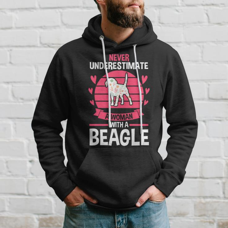 Never Underestimate A Woman With A Beagle Hoodie Gifts for Him