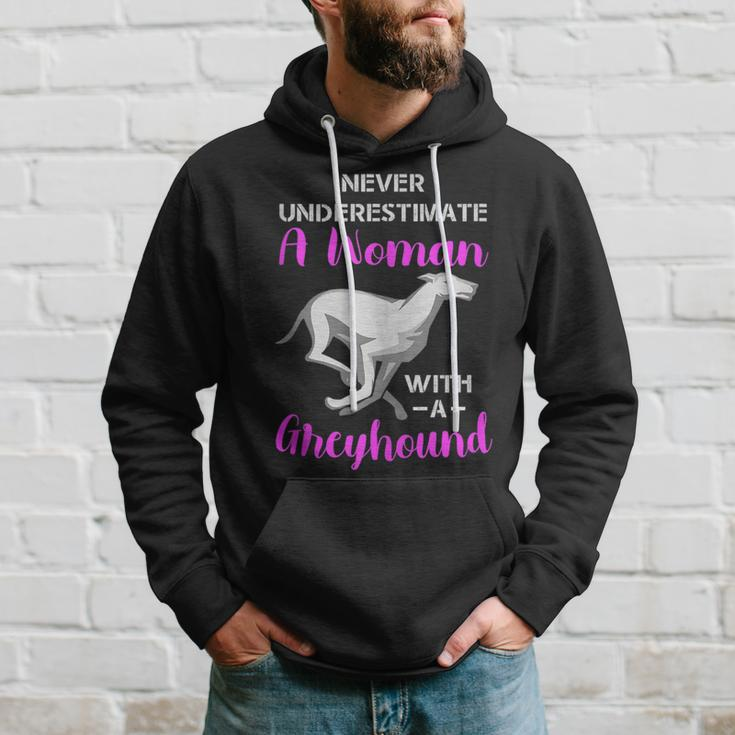 Never Underestimate A Woman With A Greyhound Dog Lover Hoodie Gifts for Him