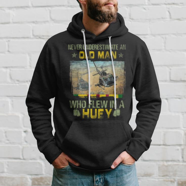 Never Underestimate An Old Man Who Flew In A Huey Hoodie Gifts for Him