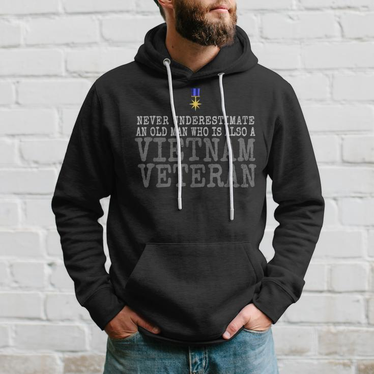 Never Underestimate An Old Man Who Is Vietnam Veteran Gift For Mens Hoodie Gifts for Him