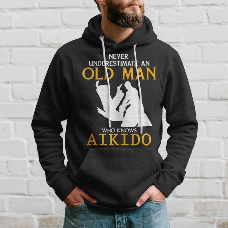 Never Underestimate An Old Man Who Knows Aikido Hoodie Gifts for Him