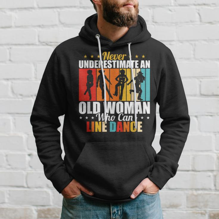 Never Underestimate An Old Woman Who Can Line Dance Hoodie Gifts for Him
