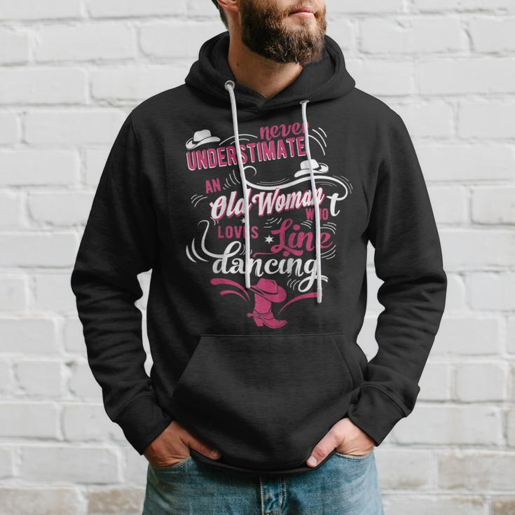 Never Underestimate An Old Woman Who Can Line Dance Lover Hoodie Gifts for Him