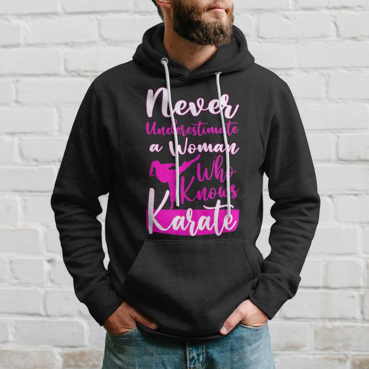 Never Underestimate And Old Woman Who Knows Karate Martial Old Woman Funny Gifts Hoodie Gifts for Him