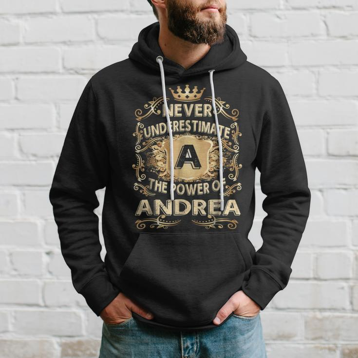 Never Underestimate Andrea Personalized Name Hoodie Gifts for Him