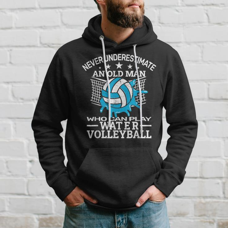 Never Underestimate Water Volleyball Pool Volleyball Volleyball Funny Gifts Hoodie Gifts for Him