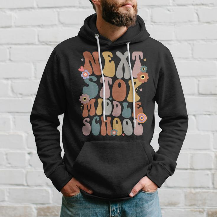 Next Stop Middle School Groovy Retro 5Th Grade Graduation Hoodie Gifts for Him