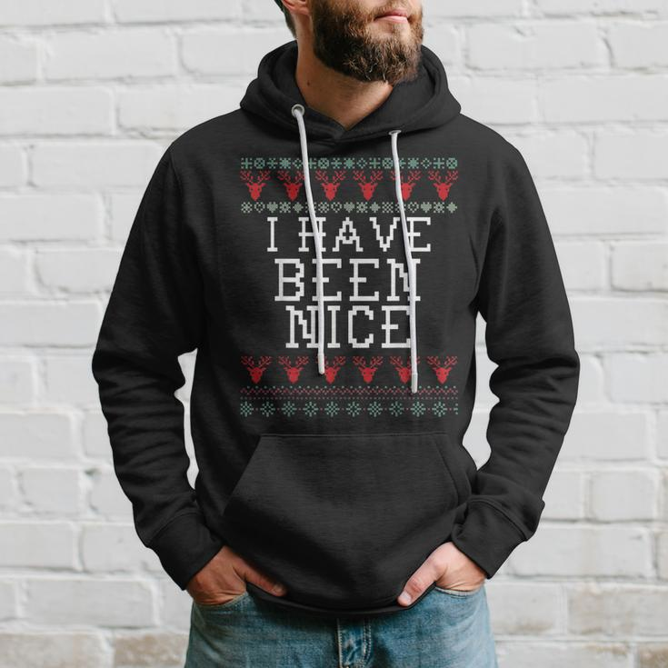 Nice Holiday Ugly Christmas Sweater Hoodie Gifts for Him
