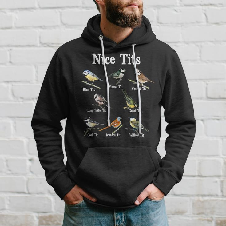 Nice Tits Bird Watching Funny Gifts Adults Men Birder Humor Bird Watching Funny Gifts Hoodie Gifts for Him